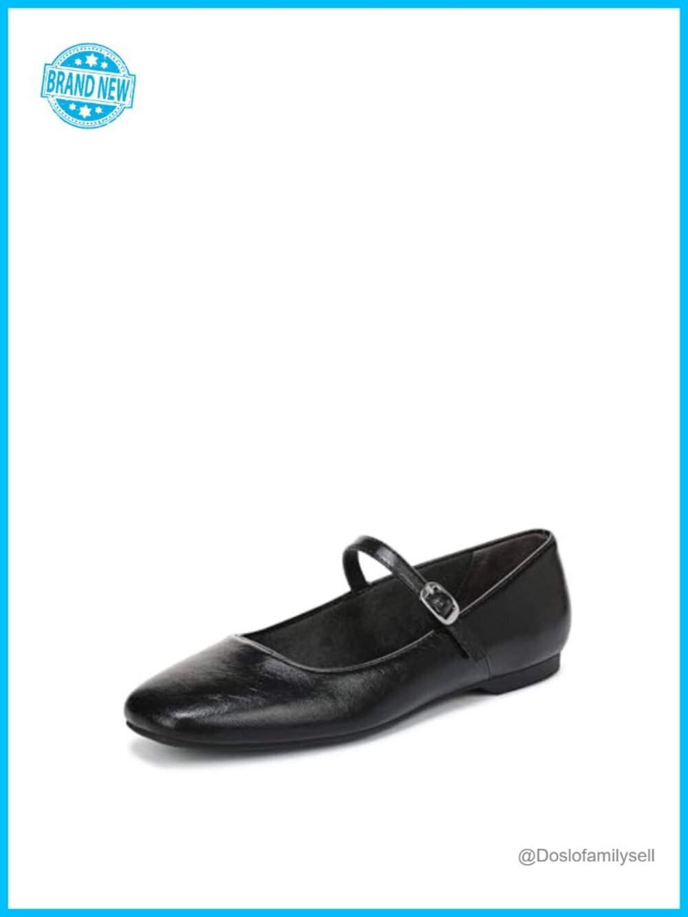 Mary Jane Flats with Soft System Comfort, Buckle Closure, Slip-On, Square Toe